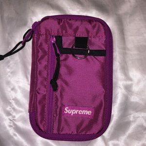 Supreme Zip Up Pink Wallet